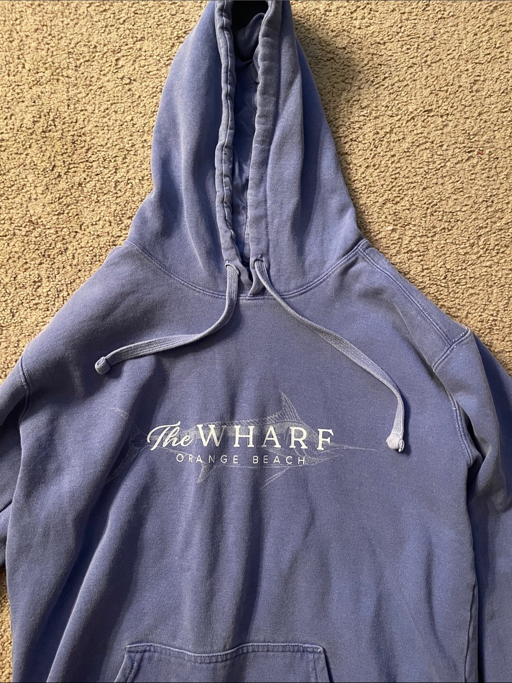 Comfort Colors Blue The Wharfe Orange Beach Pullover Hoodie